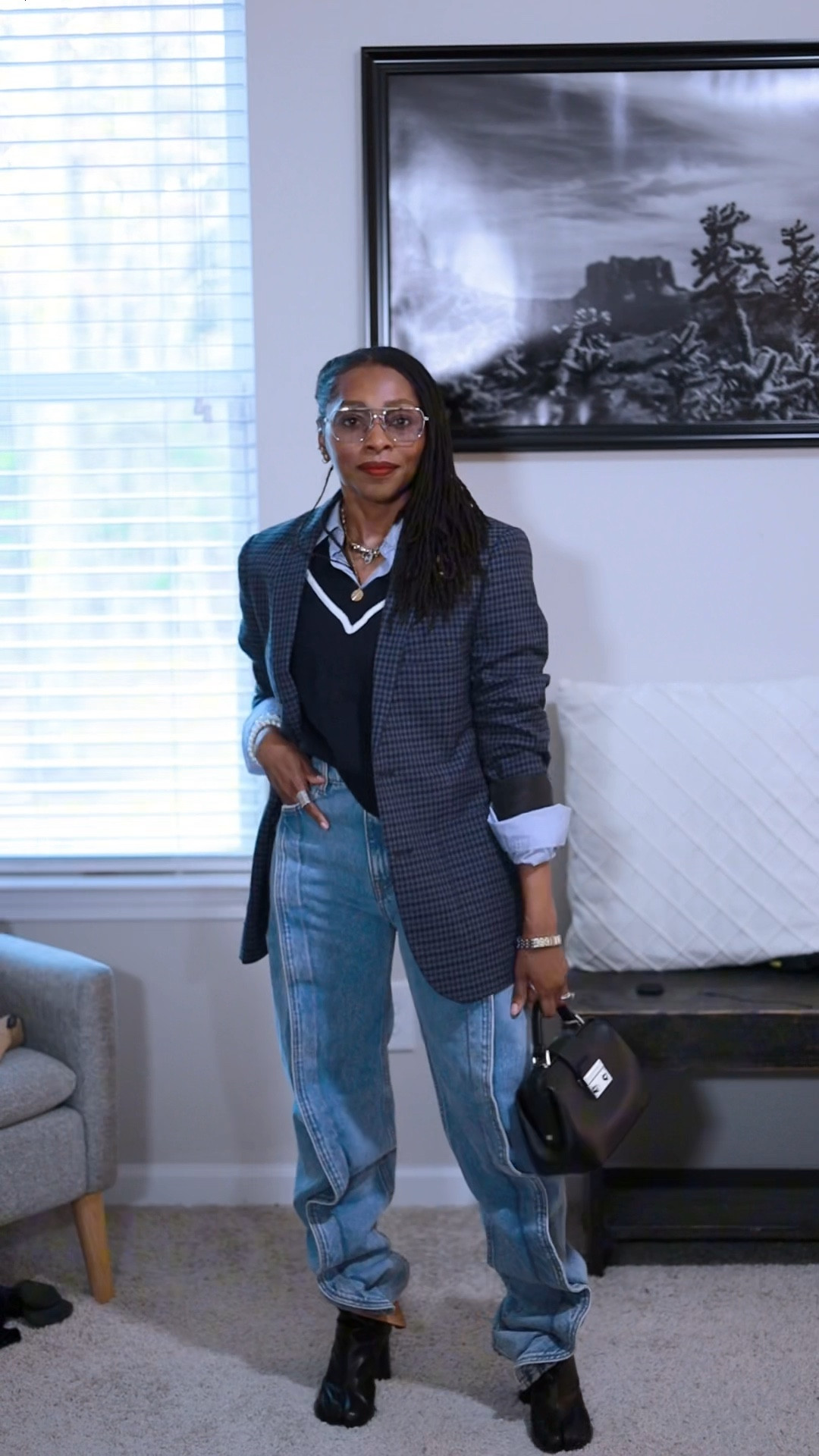 Denim - One of the most versatile items in your wardrobe!
Here I am stying these YProject jeans with a blazer, button down, & sweater vest.

#LTKU #LTKStyleTip #LTKSeasonal
