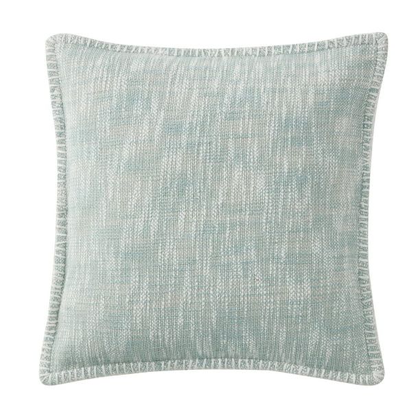 My Texas House Weston Woven Cotton Slub Textured Square Decorative Pillow Cover, 20" x 20", Mint,... | Walmart (US)