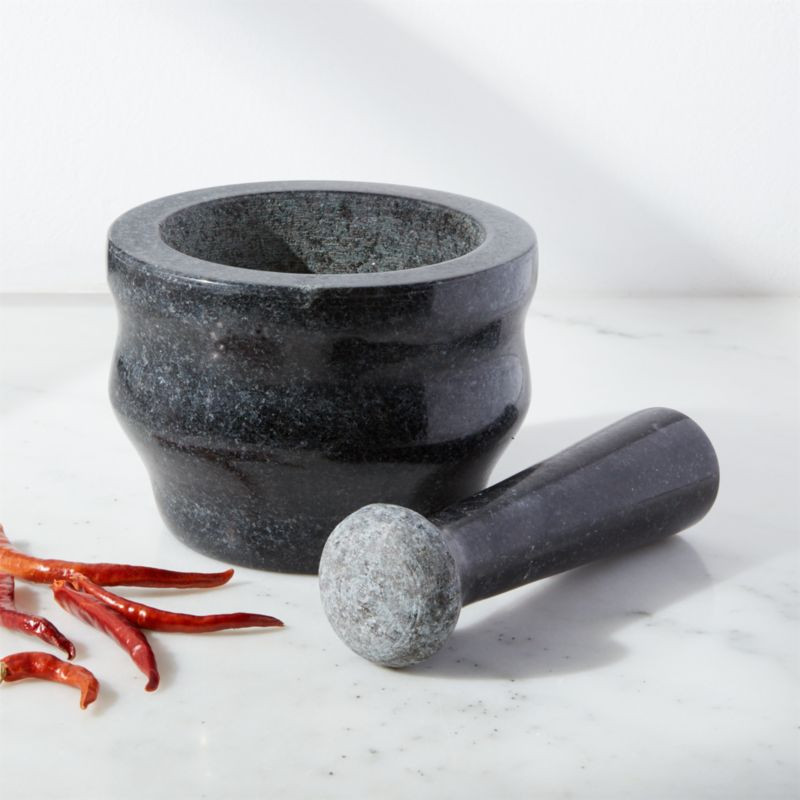 Cole and Mason Granite Mortar and Pestle Molcajete Bowl Grinder + Reviews | Crate & Barrel | Crate & Barrel