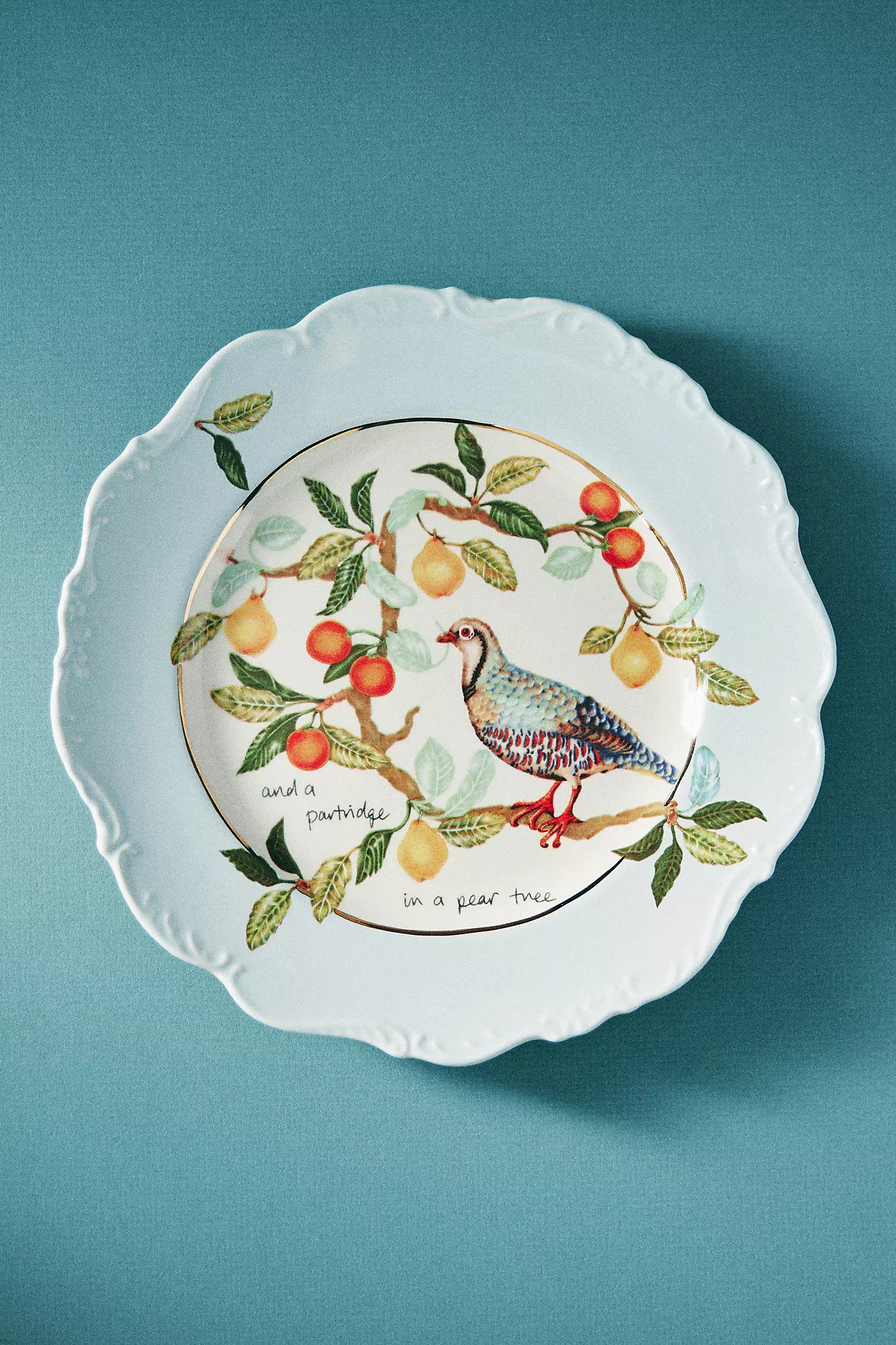 Lou Rota Twelve Days of Christmas Dessert Plate | Anthropologie (US)
