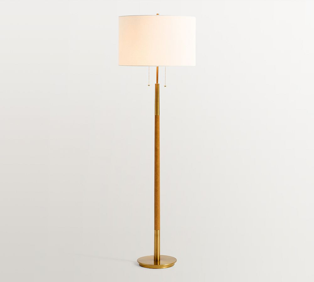 Reese Leather Floor Lamp (62") | Pottery Barn (US)