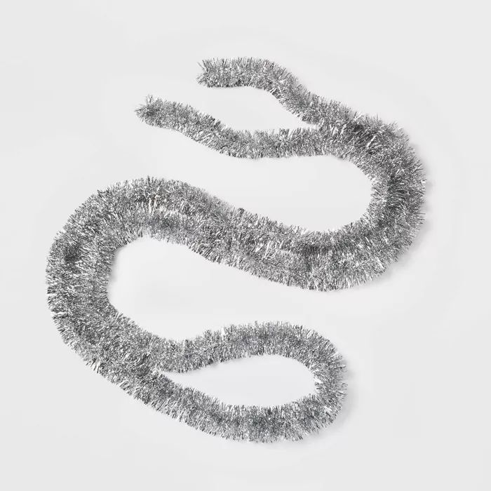 15ft Soft & Silky Christmas Garland Silver - Wondershop™ | Target