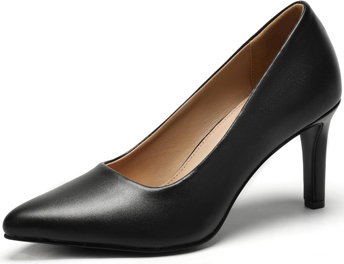 Women's Heels Closed Pointed Toe Pumps Stiletto High Heels Comfortable Wedding Party Dress Shoes ... | Amazon (US)