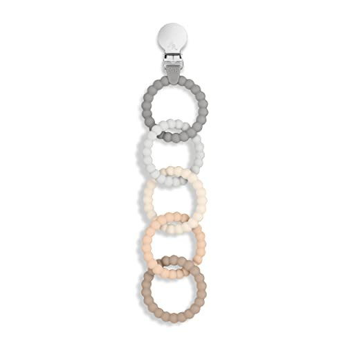 Ryan & Rose Cutie Clinks Attachable Teether Chew Toy for Babies (Neutral) | Amazon (US)