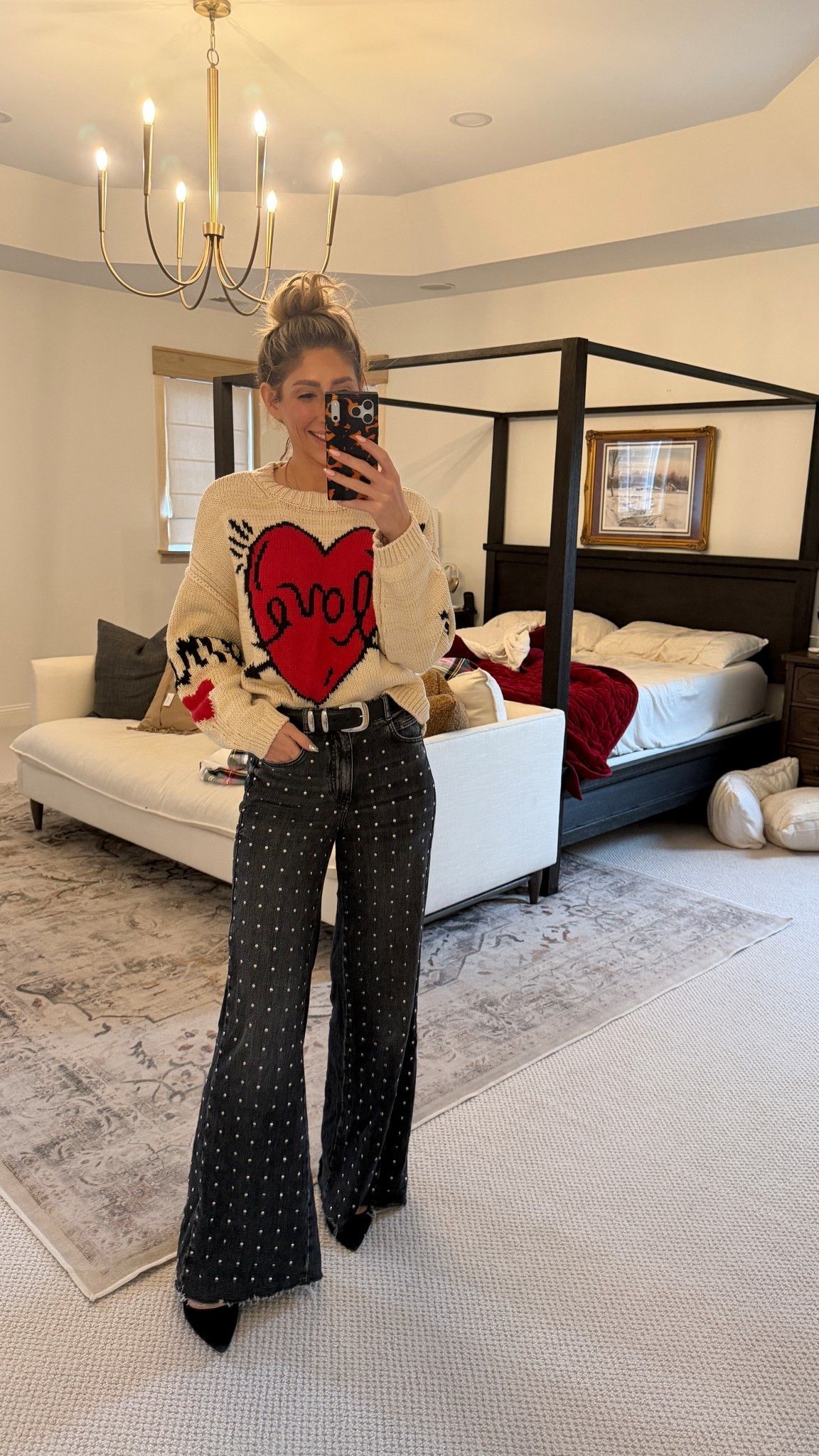 Today’s outfit is the day. Anthropologie valentines meave sweater. studded jeans  

#LTKootd #LTKTall