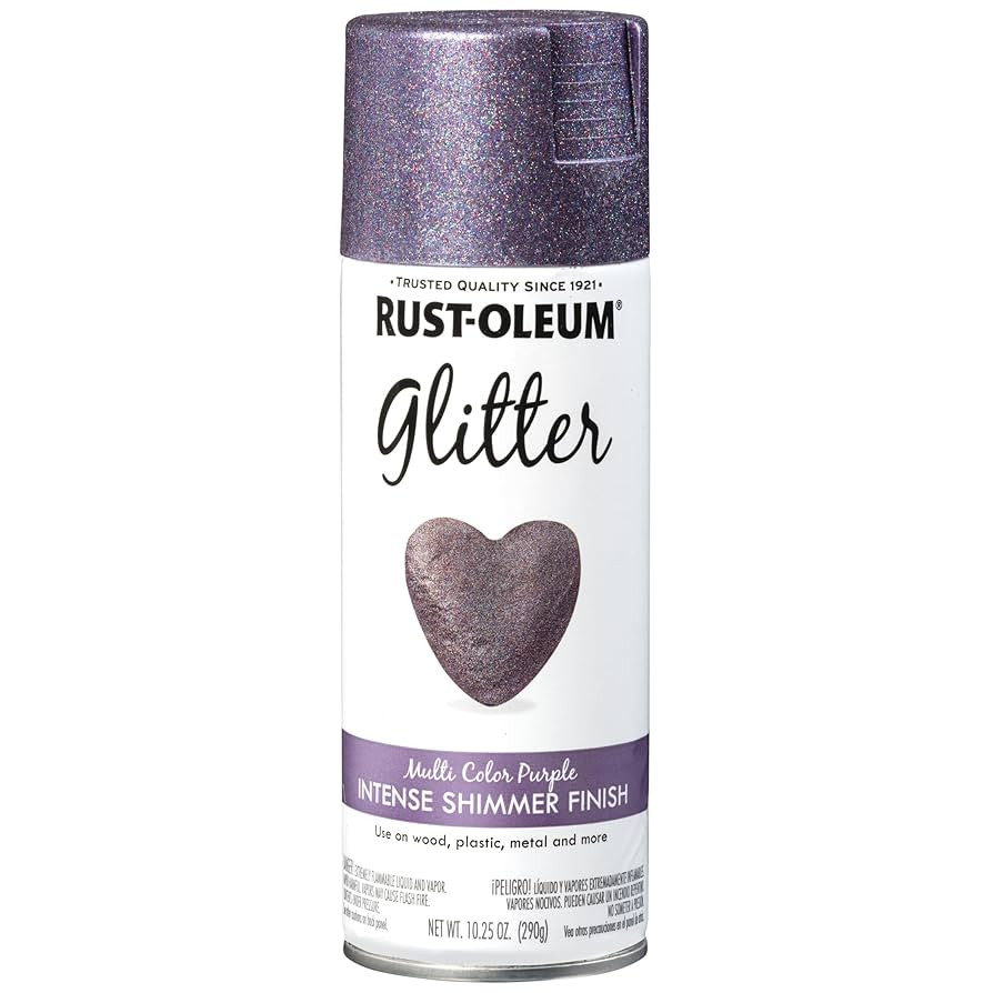 Rust-Oleum 342607 Specialty Glitter Spray Paint, 10.25 oz, Purple Multi-Color | Amazon (US)