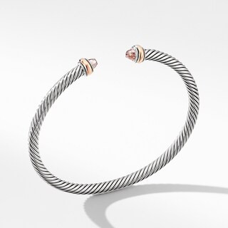 Cable Classic Bracelet with Morganite and 18K Rose Gold | David Yurman