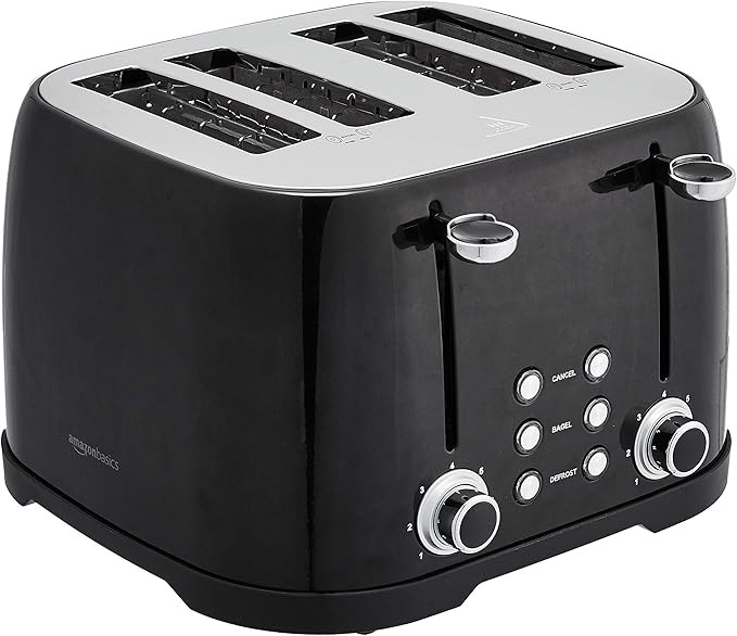 Amazon Basics 4 Slice Toaster, With 6 Browning Settings, Extra Wide Slots For Bagels and Special ... | Amazon (US)