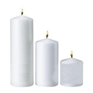 White Pillar Candles (Set of 3) | Bed Bath & Beyond