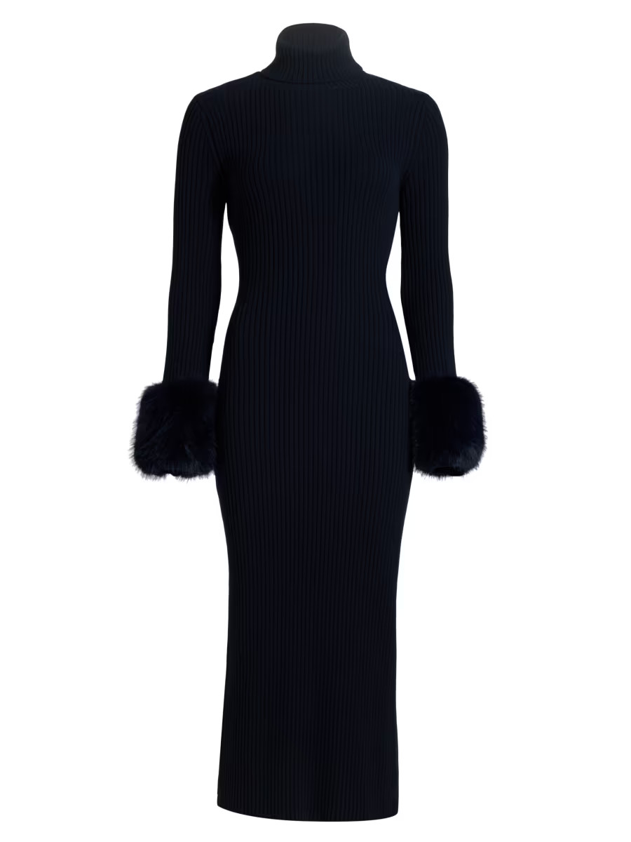 Linda Rib-Knit Wool-Blend Midi-Dress | Saks Fifth Avenue