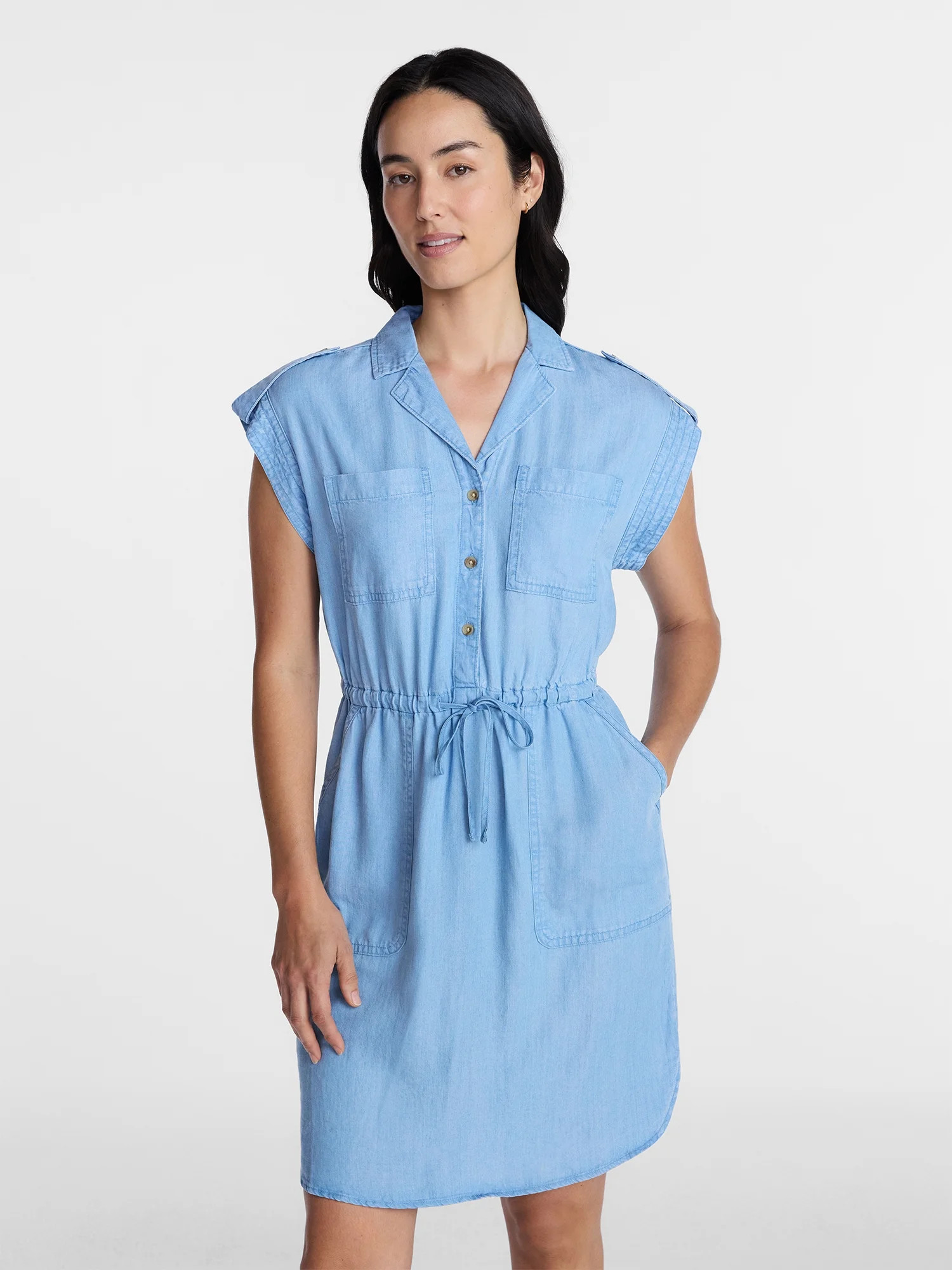 Time and Tru Women's Utility Shirtdress, Sizes XS-XXXL | Walmart (US)