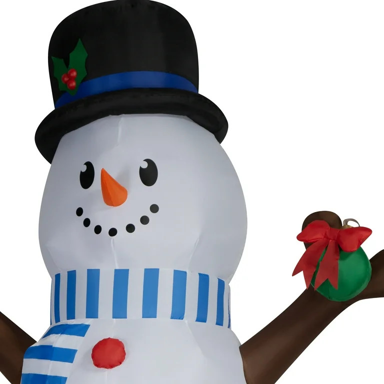 New Christmas Airblown Inflatables Yard Decoration Snowman with Ornament Giant, 10 ft - Walmart.c... | Walmart (US)
