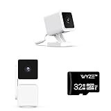 WYZE Cam v3 with Color Night Vision & Cam Pan v3 Indoor/Outdoor IP65-Rated 1080p Pan/Tilt/Zoom Wi-Fi Smart Home Security Camera & Google Assistant & Expandable Storage 32GB MicroSDHC Card, Black | Amazon (US)