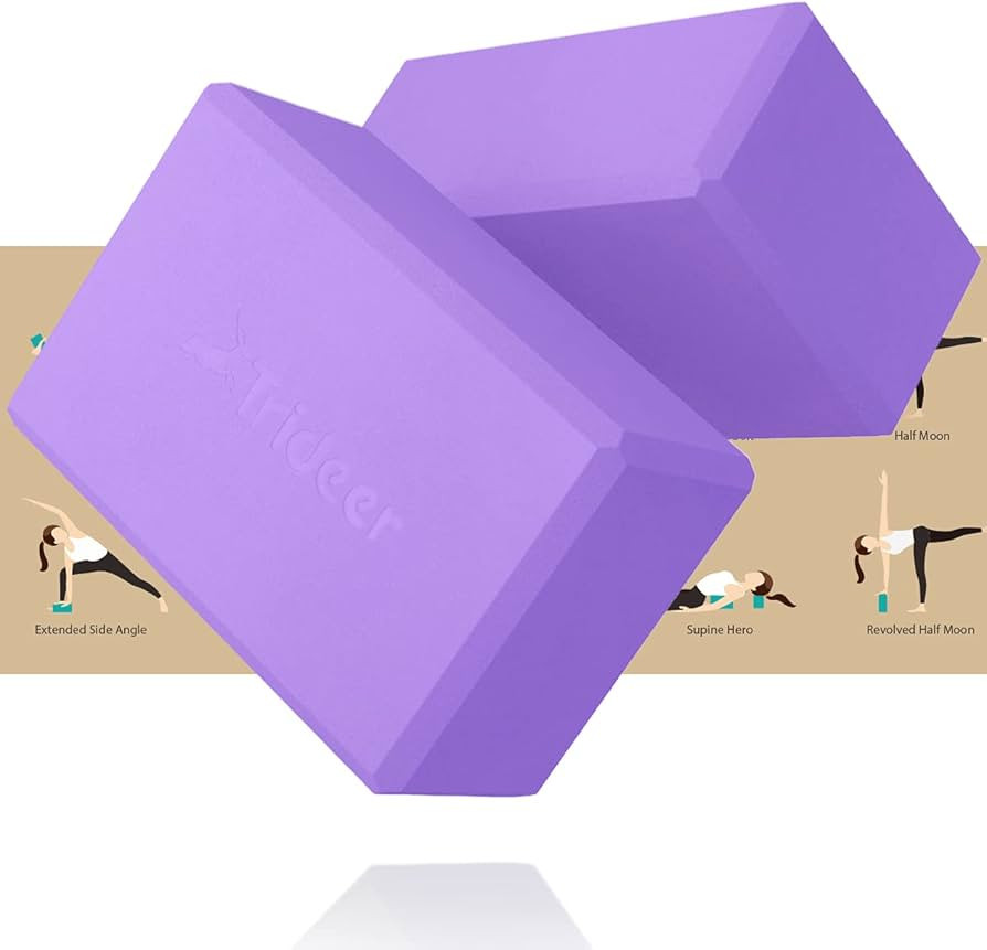 Trideer Yoga Blocks, Yoga Blocks 2 Pack, Premium EVA Foam Blocks with Free Guide, Supportive, Lig... | Amazon (US)