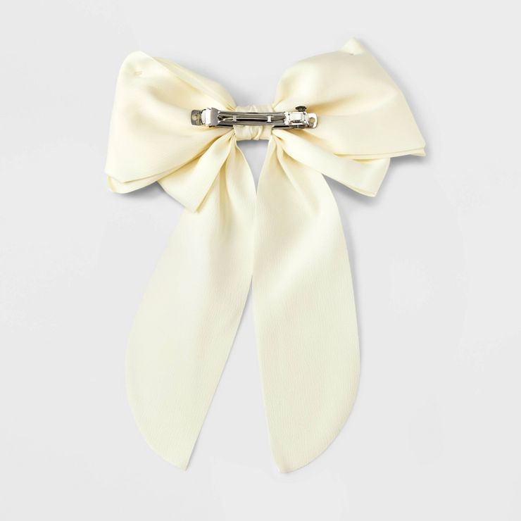 Satin Bow Hair Barrette - A New Day™ | Target