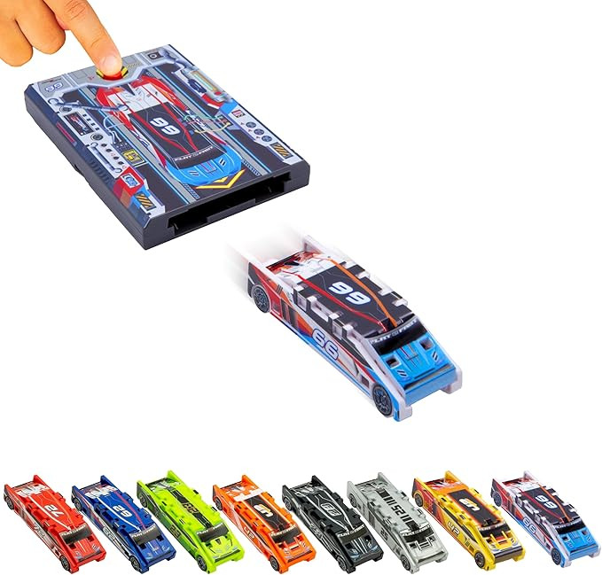 FLAT 2 FAST Original Stunt Card Racer – Flat Car Racer and Pocket Size Racecar Launcher with Bu... | Amazon (US)