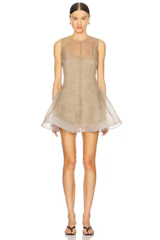 L'Academie by Marianna Blaire Mini Dress in Taupe from Revolve.com | Revolve Clothing (Global)