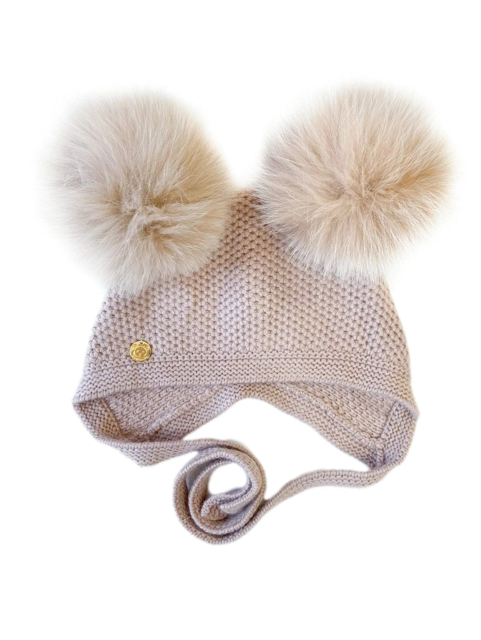 Honeycomb Dusty Pink Cashmere Bonnet | petite maison kids