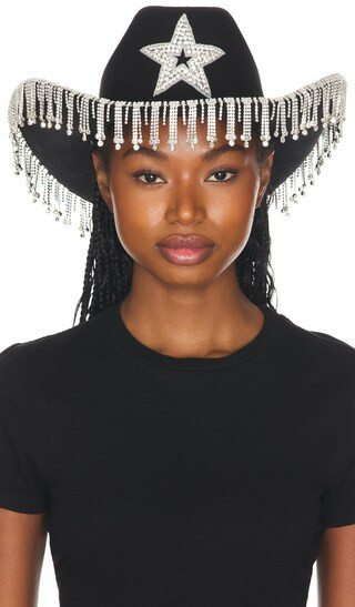 x REVOLVE Fringe Hat in Black | Revolve Clothing (Global)