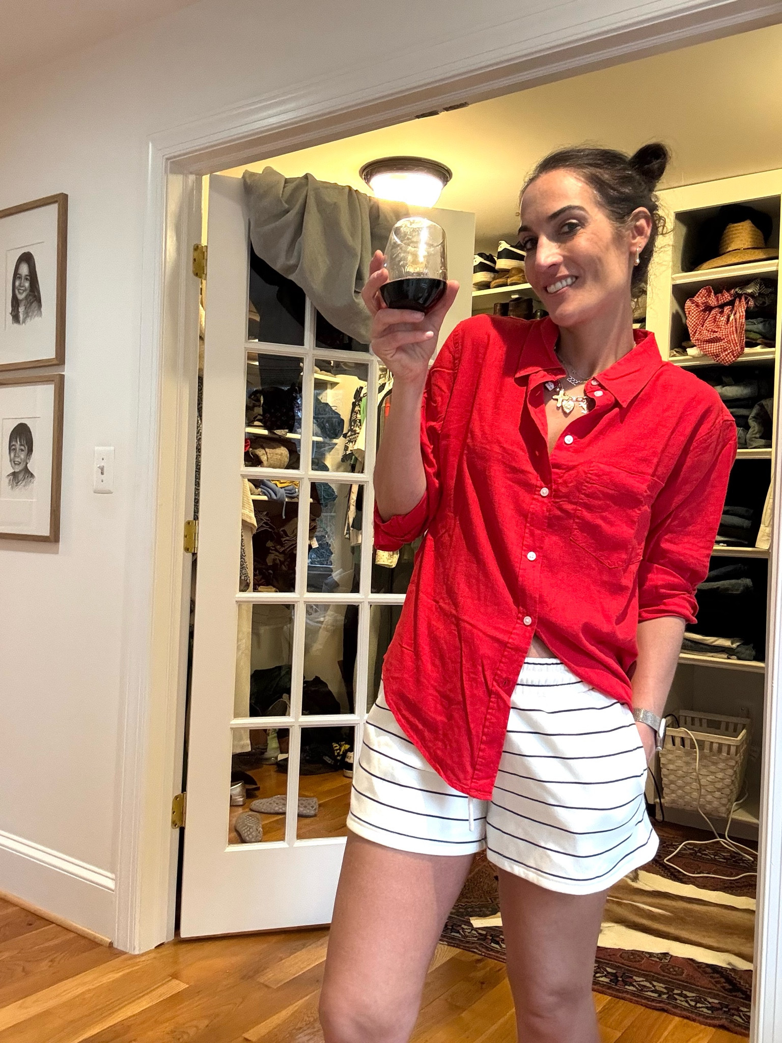 My H&M order. Sizing below:

Black & White Stripe pants: SM
Linen shirt: SM
Tees:SM
Blue stripe pants: M
Navy stripe pants: M
Cover up: S
Embroidered shirt: S
Leopard Pants: M
Peplum top: M

#h&m #momstyle #over40style

#LTKOver40 #LTKSeasonal #LTKFindsUnder50