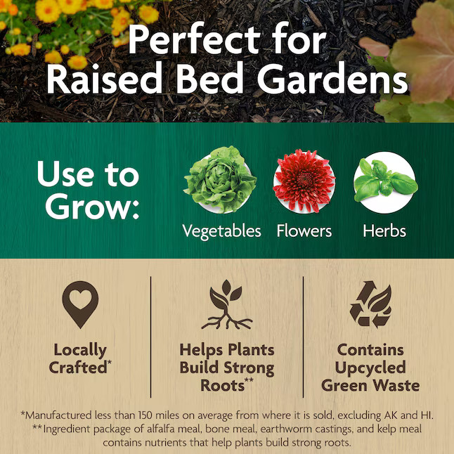 Miracle-Gro Organic 1.5 Cubic feet All-purpose Organic Raised bed soil | Lowe's