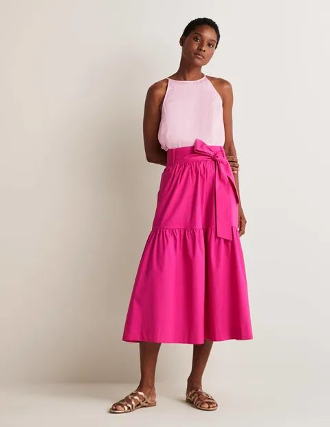 Tiered Belted Midi Skirt | Boden (UK & IE)