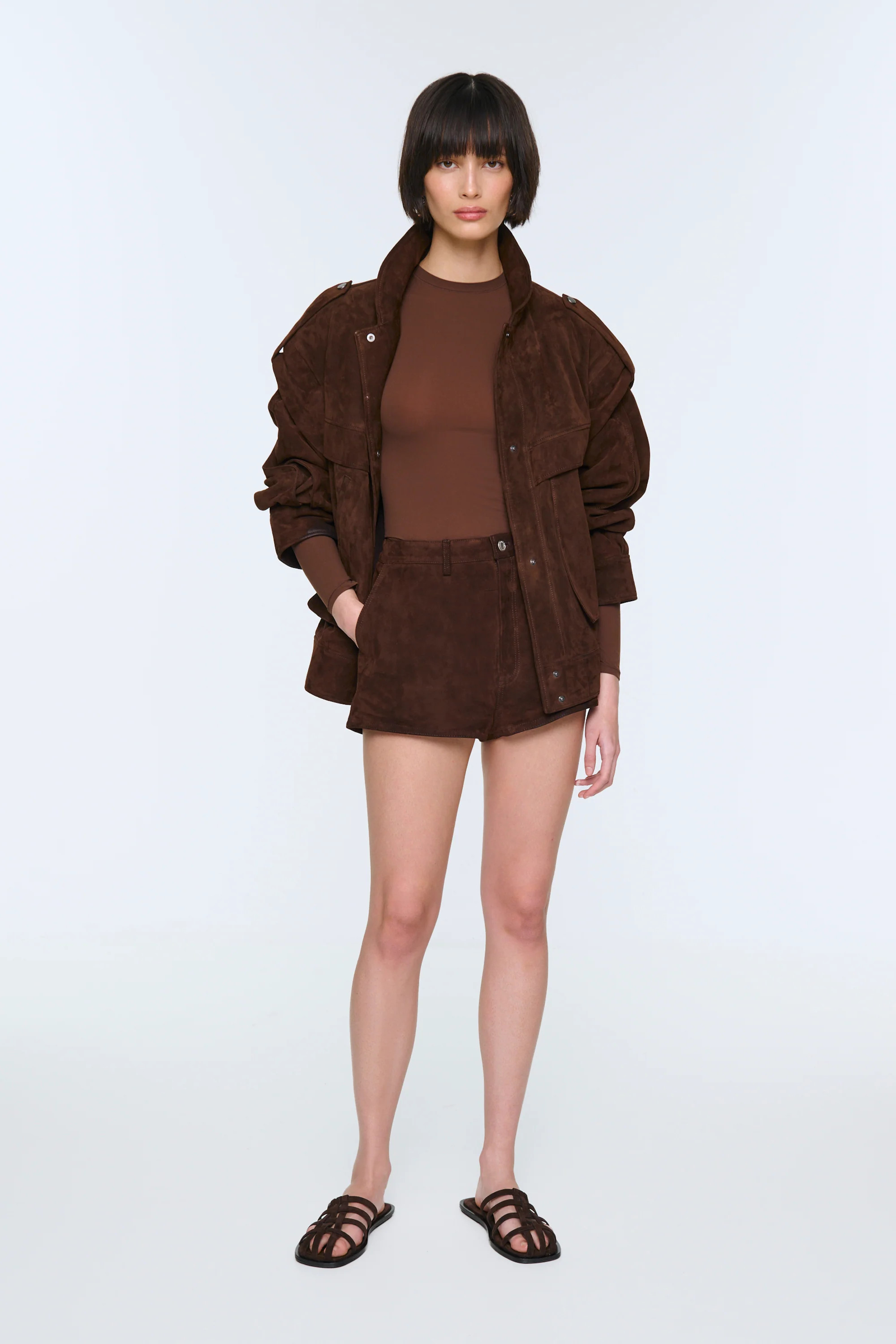 Catherine Suede Shorts | DUCIE