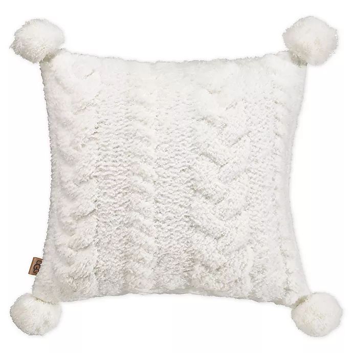 UGG® Monroe Square Throw Pillow in Snow | Bed Bath & Beyond