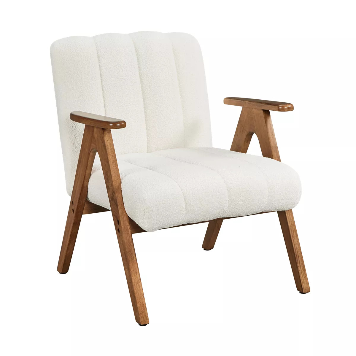 Yaheetech Upholstered Arm Chair with V-Shaped Solid Wood Legs and Soft Seat Cushion for Reading N... | Target