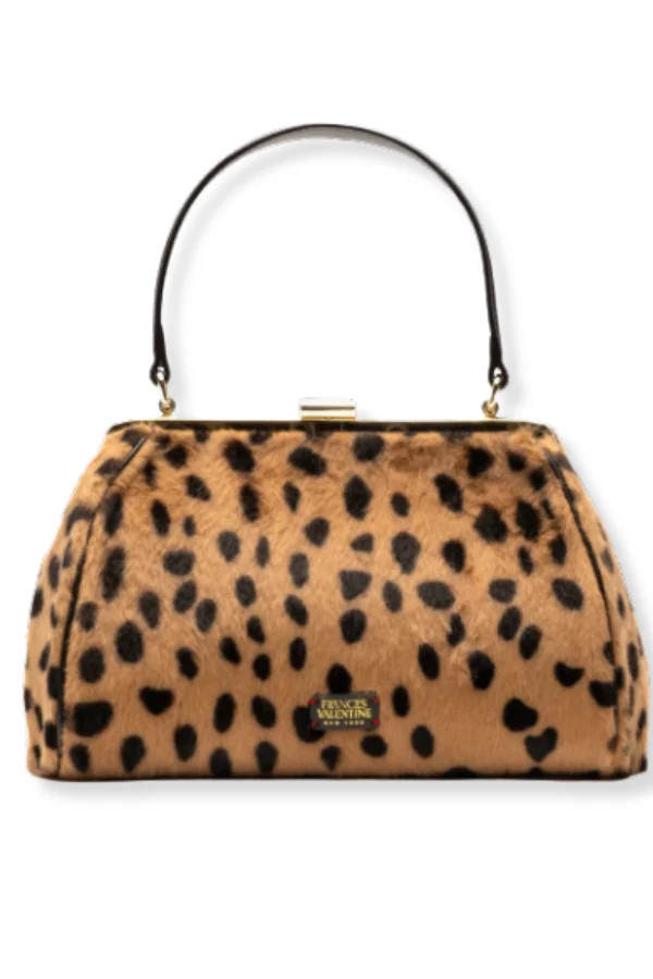 Frances Valentine Frances Frame Cheetah Faux Fur Bag Camel/Black | The Willow Tree