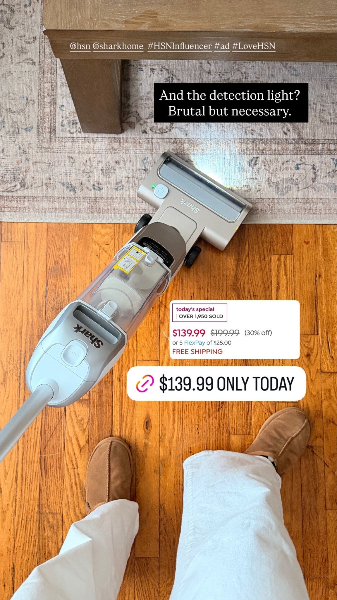 Pet moms, you’ll understand this one.
I just tried the new Shark Freestyle Max Cordless Upright Vacuum and I’m impressed… this light shows you EVERYTHING. You’ll think your floors are clean… and then you see it 😅
Right now for $139.99! Reg. $199! 
@HSN  , @sharkhome, #HSNInfluencer, #ad, #LoveHSN 

#LTKSaleAlert #LTKKids #LTKdayinmylife