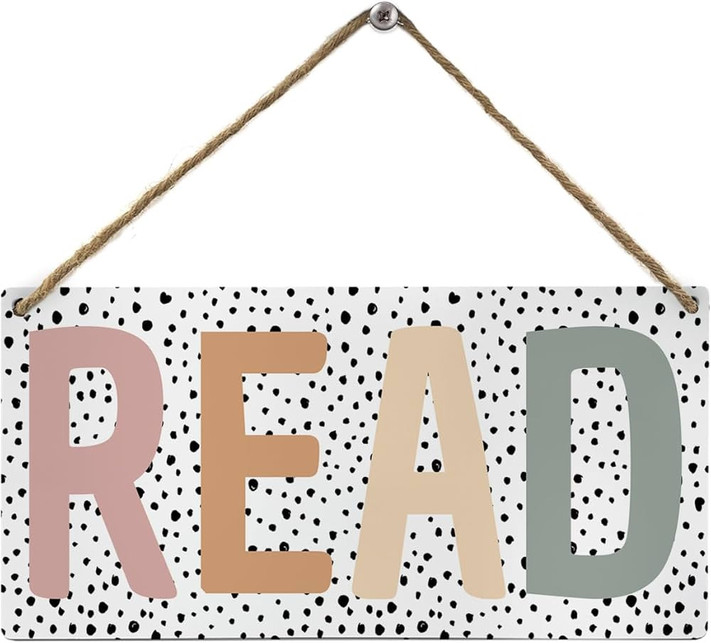 Mtrgdn Read Signs for Classroom Boho Reading Corner Wall Decor,Homeschool Decor Wall Plaque Sign ... | Amazon (US)