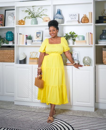 Always in the best mood when wearing yellow! 💛 This dress is one of my faves! It runs true to size - wearing a large. #FoundItOnAmazon

Midi dress, spring dress, cutout dress, summer dress, amazon fashion, Amazon outfit 

#LTKStyleTip #LTKSeasonal #LTKFindsUnder100