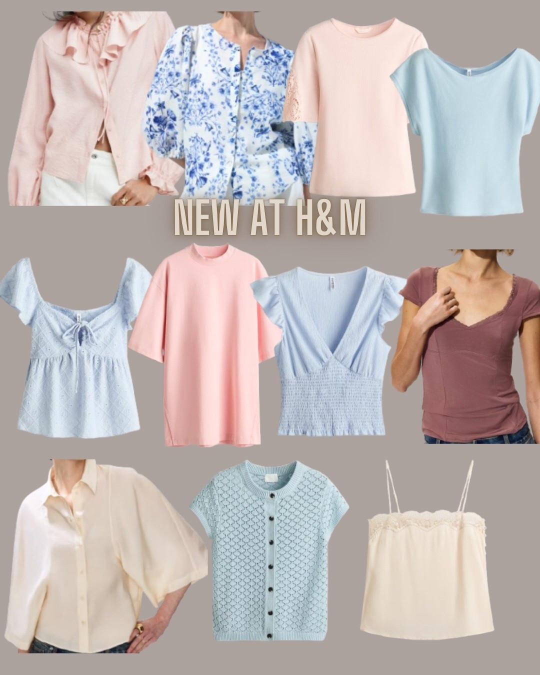 H&M fashion
Spring tops
