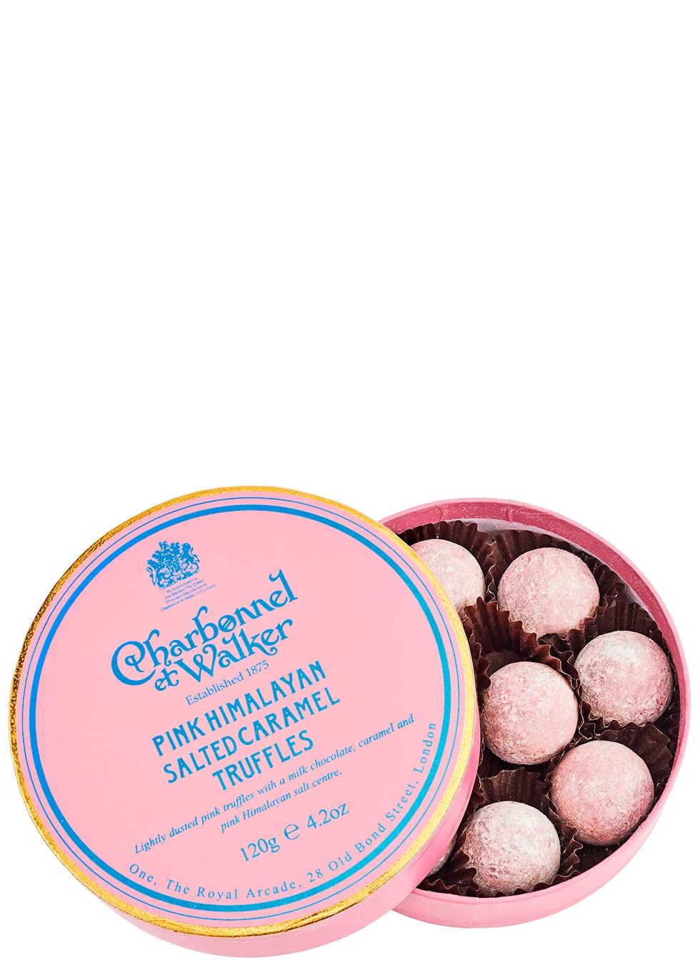 Pink Himalayan Salted Caramel Chocolate Truffles 120g | Harvey Nichols (Global)