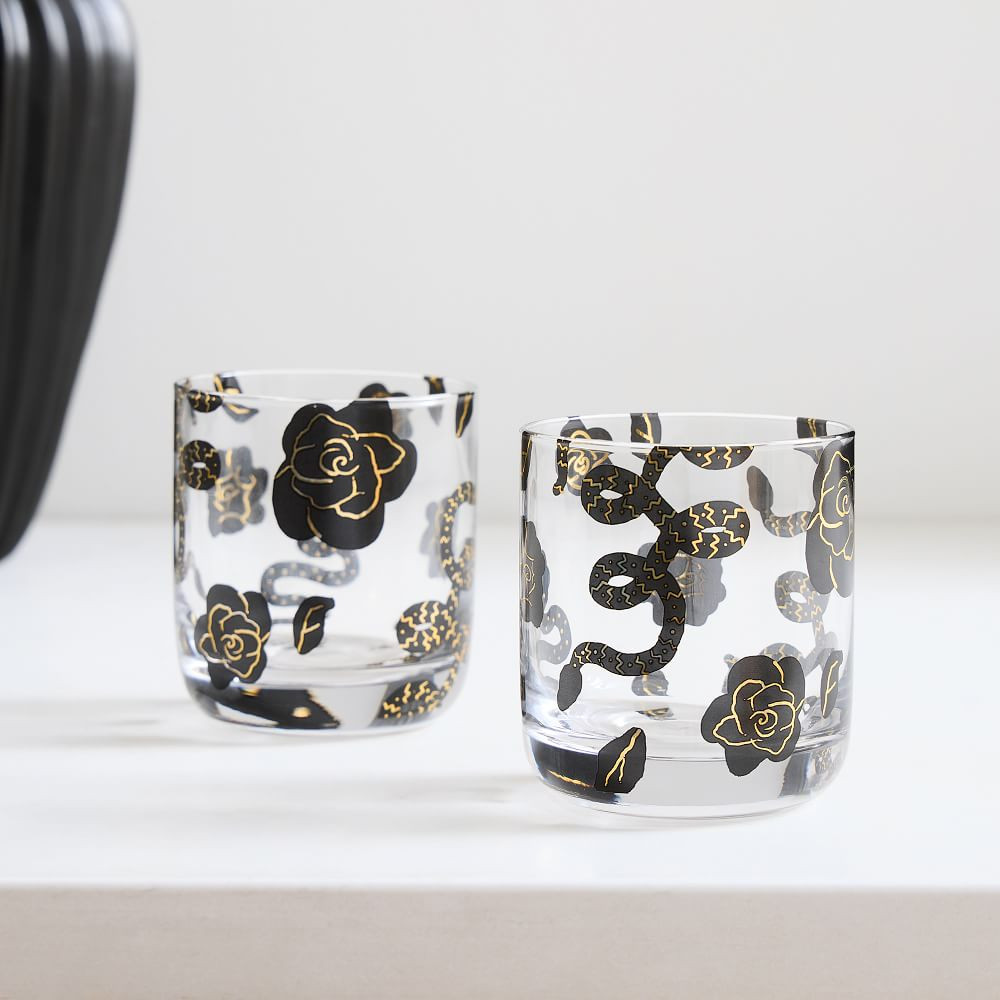 Spooky Double Old Fashioned Glasses, Set of 2 | West Elm (US)