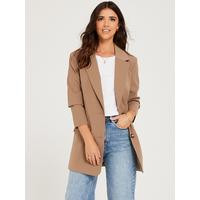 Lucy Mecklenburgh Oversized Blazer - Camel | Very (UK)