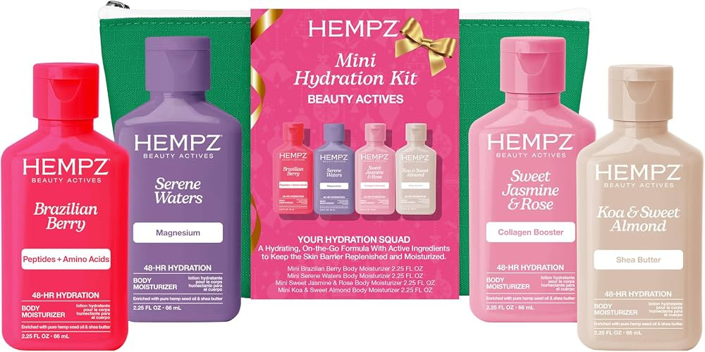 Hempz Mini Lotion Holiday Kit, Hydrating Moisturizer for Dry Skin with Hemp Seed Oil & Shea Butte... | Amazon (US)