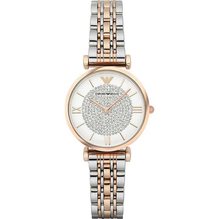 Emporio Armani Women's Retro Two-Tone Stainless Steel Quartz Watch AR1926 | Walmart (US)