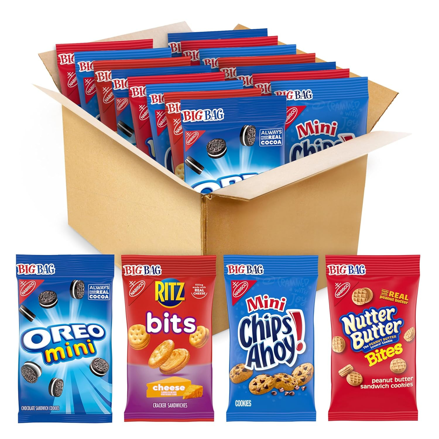 OREO Mini Cookies, CHIPS AHOY! Mini Cookies, Nutter Butter Bites & RITZ Bits Cheese Crackers Vari... | Amazon (US)