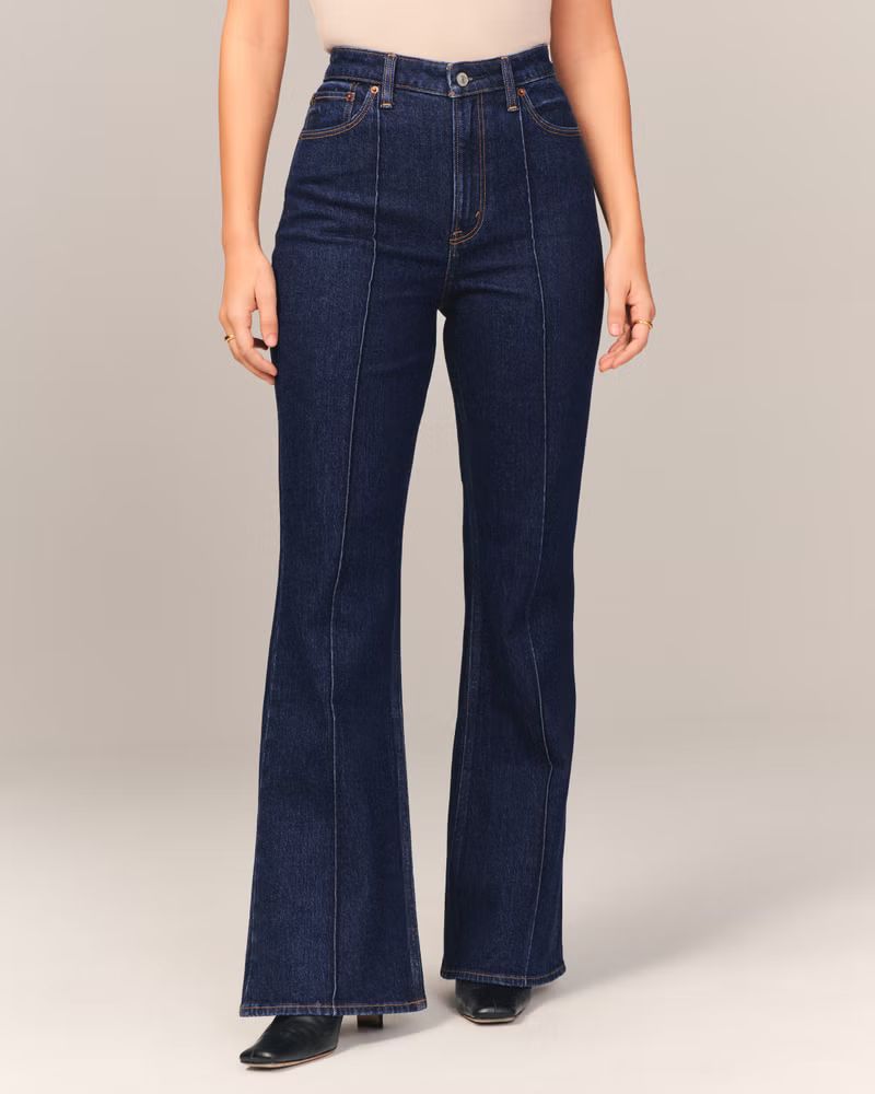 Curve Love High Rise Vintage Flare Jean | Abercrombie & Fitch (US)