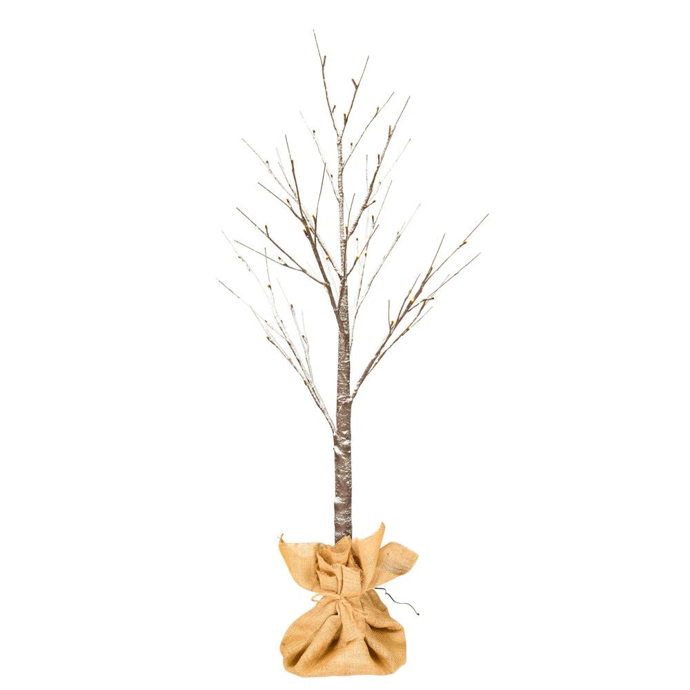Vickerman LED Brown Frosted Twig Tree 4' Lighted Christmas Tree | Wayfair North America