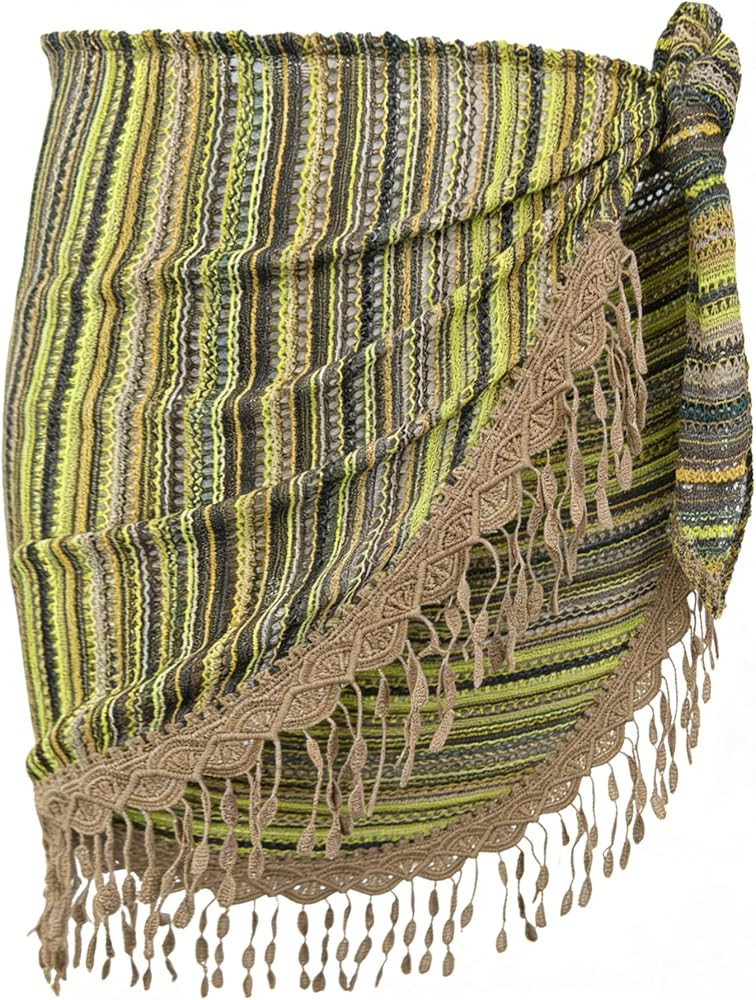 ZAFUL Boho Beach Cover Ups for Women Sarong Coverups Sheer Bikini Chiffon Wraps Skirts for Swimwe... | Amazon (US)