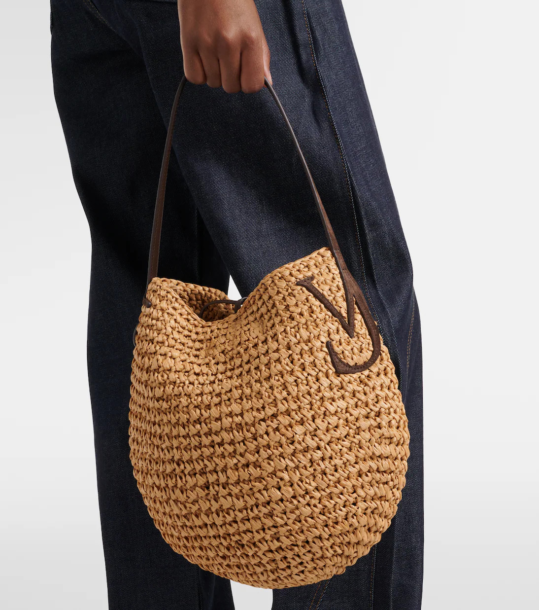 Bulb Small raffia bucket bag | Mytheresa (US/CA)
