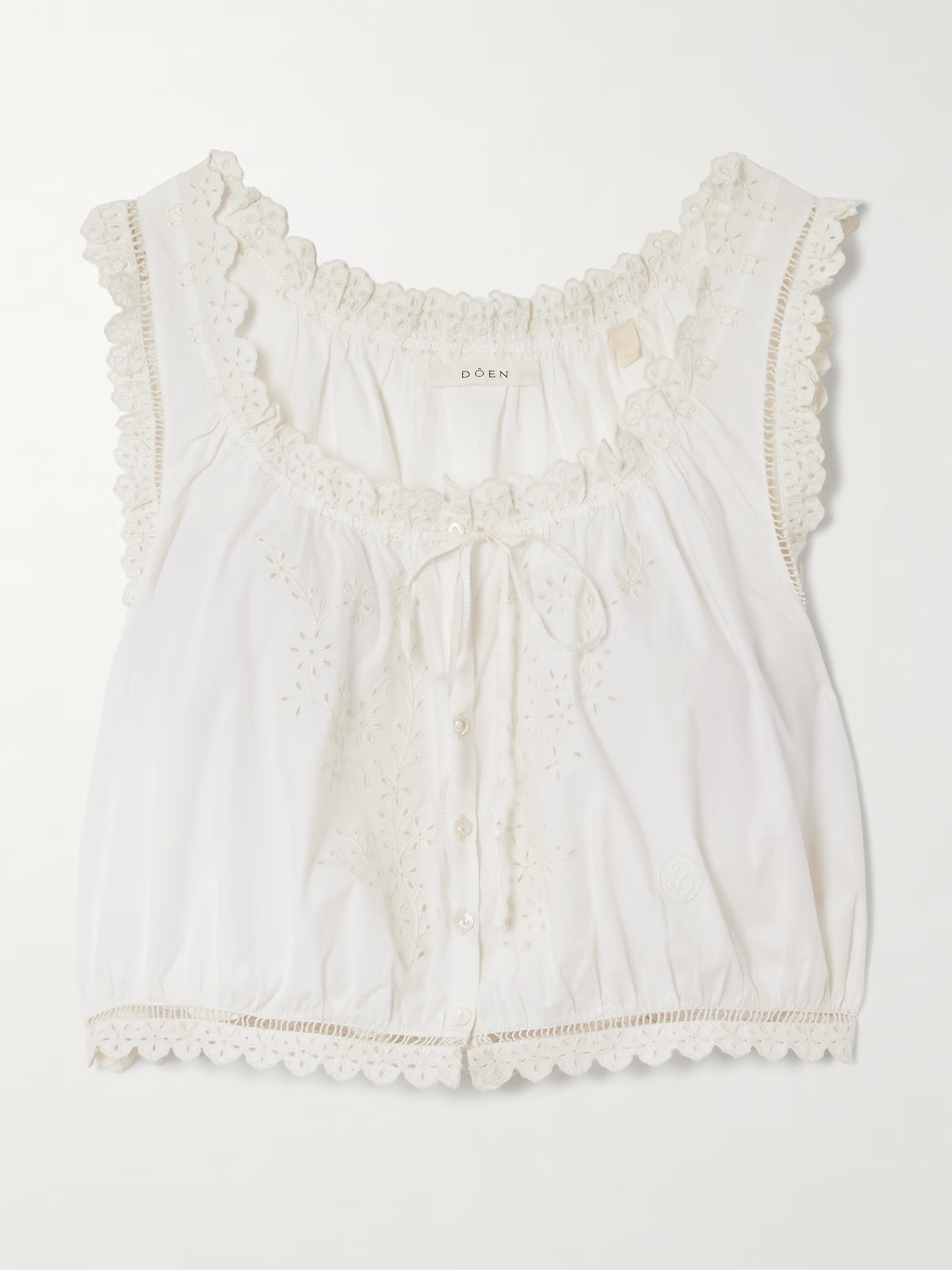 Traveler cropped broderie anglaise organic cotton top | NET-A-PORTER (US)