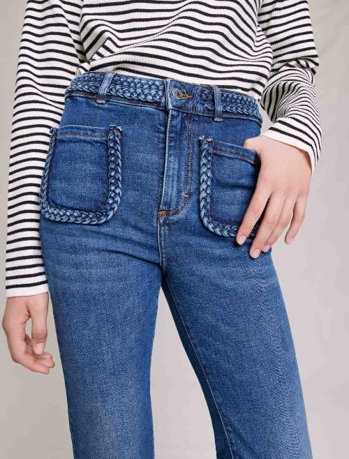 Jeans with braided detailing | Maje US