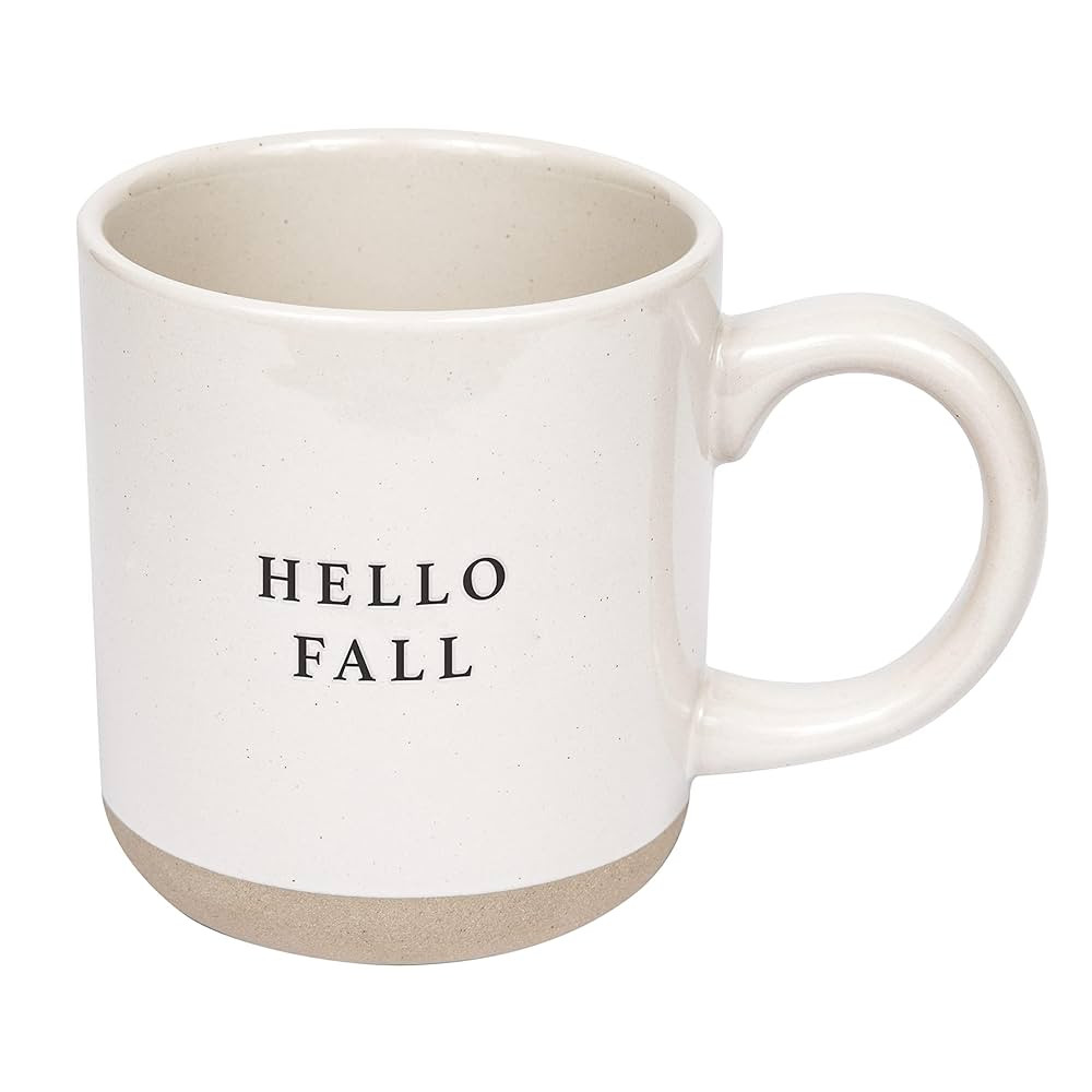 Sweet Water Decor Hello Fall Stoneware Coffee Mug | Novelty Coffee Mugs | Microwave & Dishwasher ... | Amazon (US)