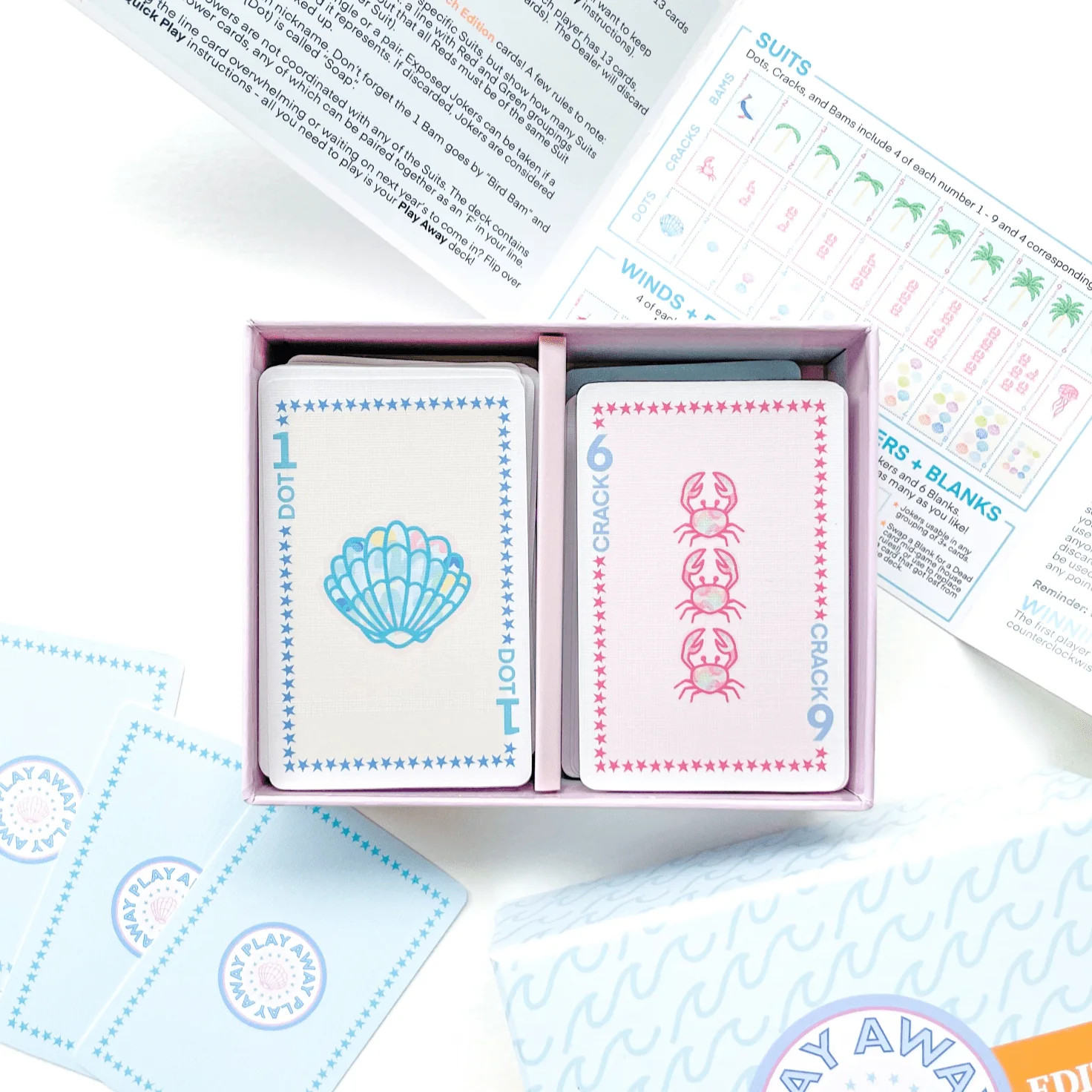 Play Away Mahjong Beach Playing Card Deck | Sunshine Tienda