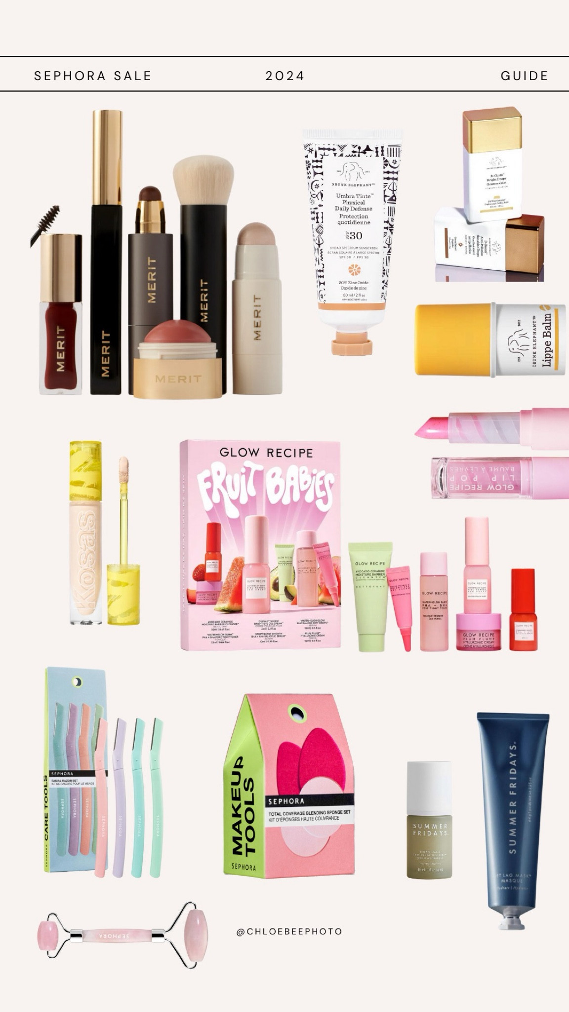 Sephora Sale Event 4/10-4/15
30% off Sephora Collection 
20% off Rouge Members 
15% off VIB Members
10% off Insider Members

Clean Beauty Products 
Merit, Drunk Elephant, Kosas, Glow Recipe, Summer Friday

#LTKxSephora #LTKsalealert #LTKbeauty