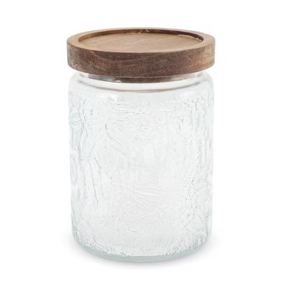Unique Bargains Sunflower Pattern Decorative Glass Jar with Lid 1 Pc 23.67oz | Target